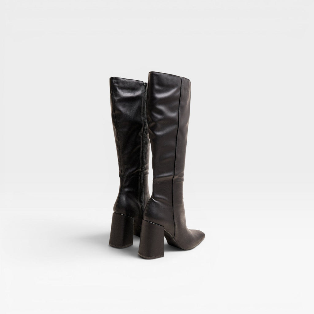 Women's Knee-High Square Toe Block Heel Boots