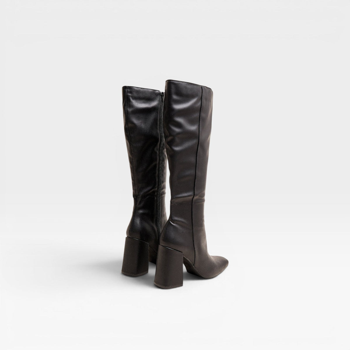 Women's Knee-High Square Toe Block Heel Boots