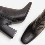 Women's Knee-High Square Toe Block Heel Boots