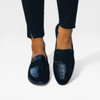 Women's Croc-Embossed Slip-On Comfort Loafers