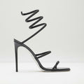 Women's Crystal Stiletto Ankle-Wrap Sandals