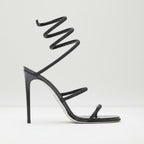 Women's Crystal Stiletto Ankle-Wrap Sandals