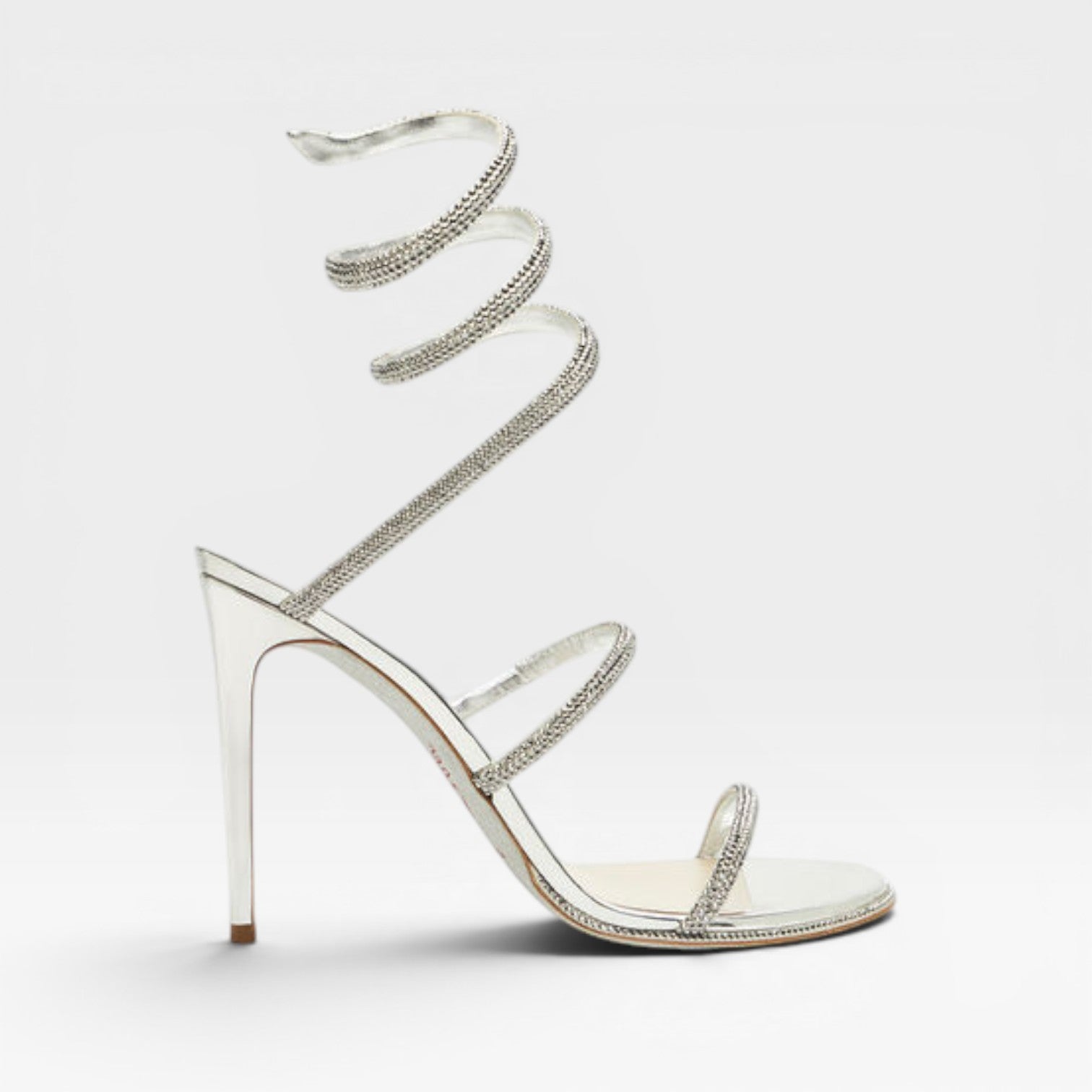 Women's Crystal Stiletto Ankle-Wrap Sandals