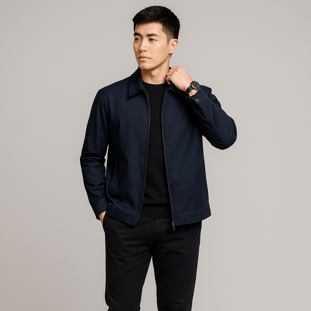 Business Blazer Button Closure Tailored Fit for Men