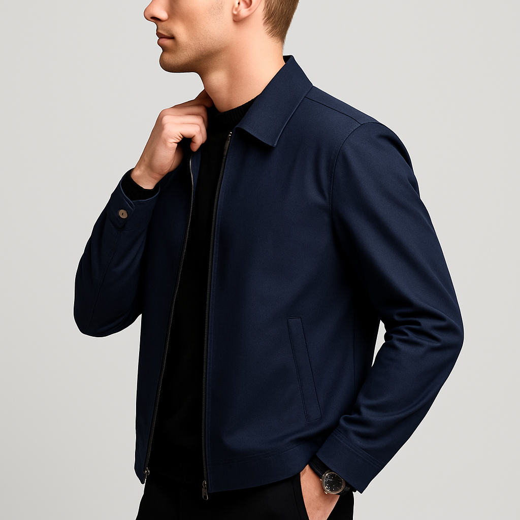 Business Blazer Button Closure Tailored Fit for Men