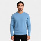 Wool Blend Crew Neck Sweater Regular Fit for Men