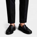 Leather Slip-On Business Loafers Polished for Men