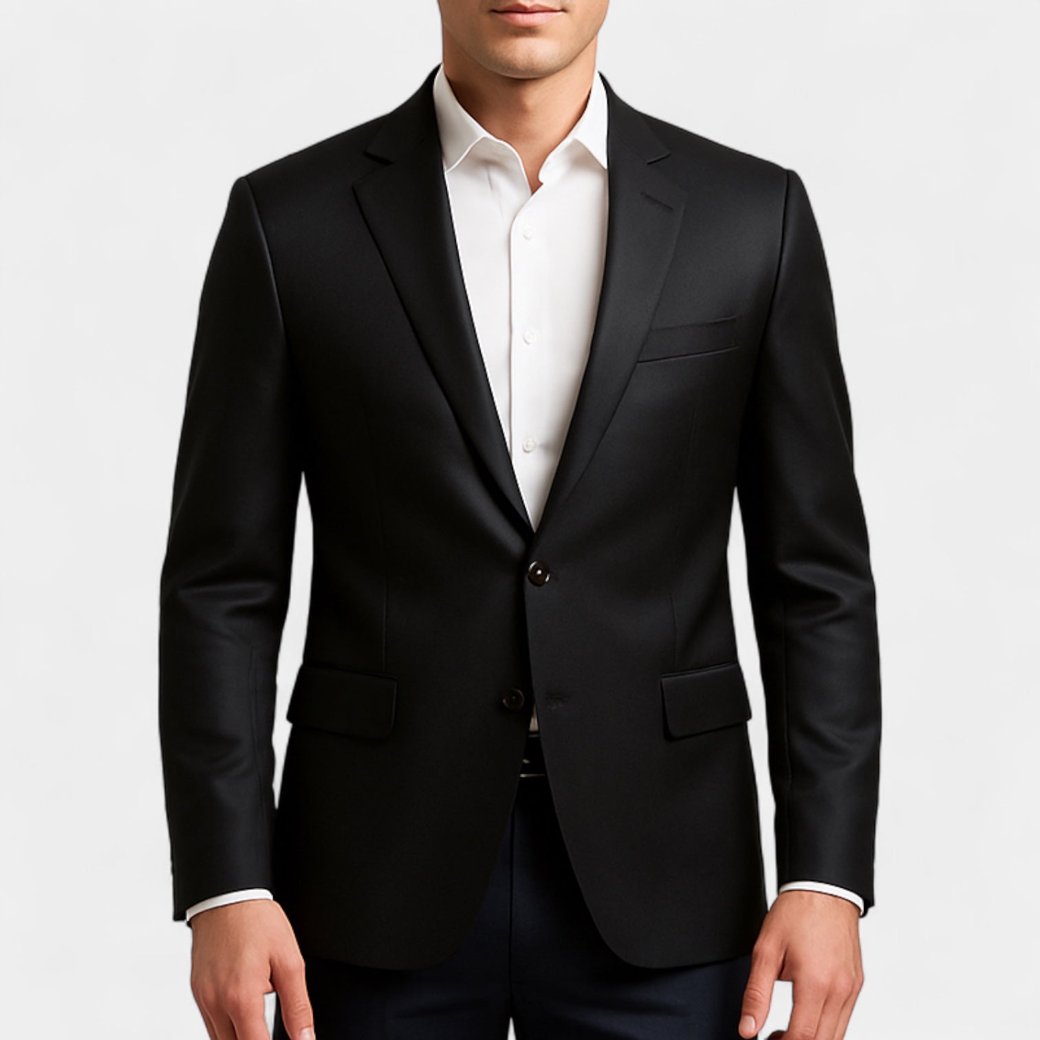Notched Lapel Blazer Regular Fit Fully Lined for Men