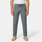 Pleated Slim Fit Joggers Stretch Drawstring for Men