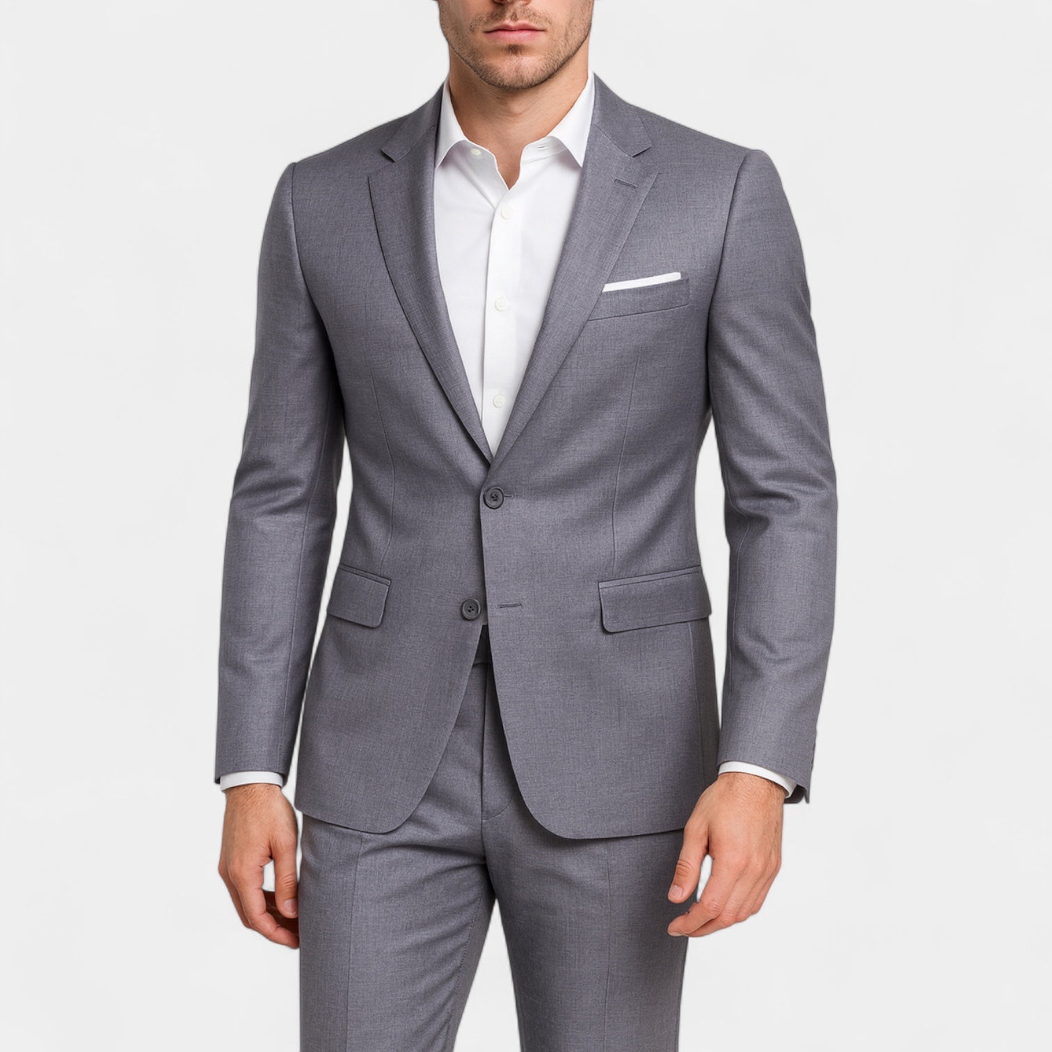 Slim Fit 2-Piece Suit Notch Lapel for Men