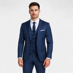 Slim Fit 3-Piece Suit Notch Lapel for Men
