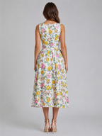 Women's Floral Midi Sundress for Summer Occasions