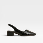 Women's Slingback Pointed-Toe Block Heel Pumps