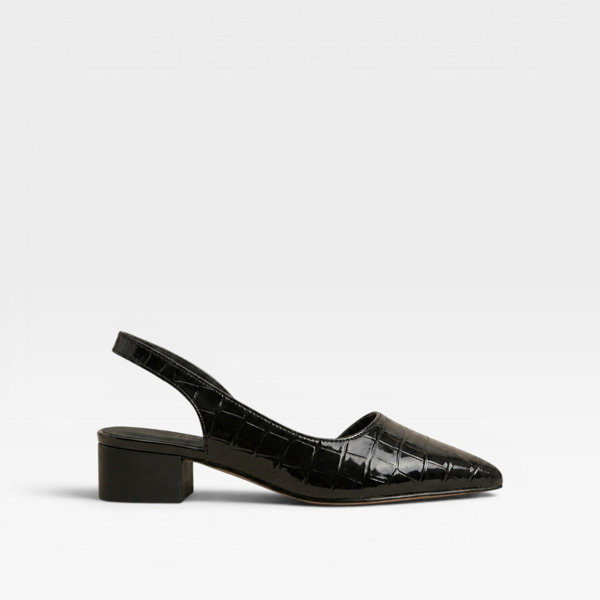 Women's Slingback Pointed-Toe Block Heel Pumps