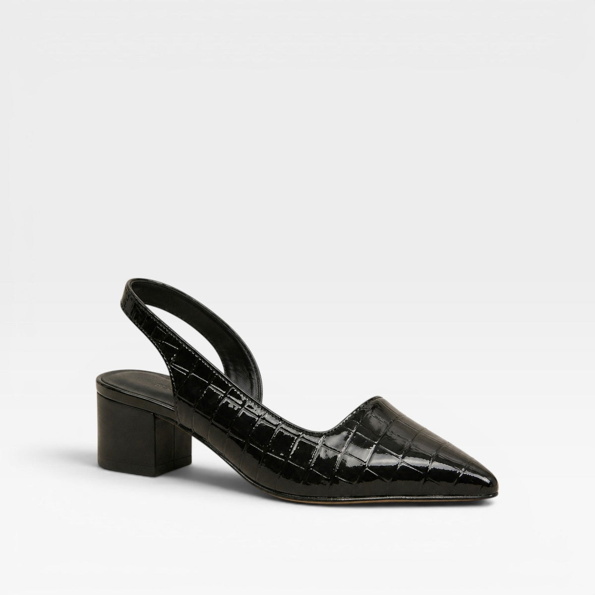 Women's Slingback Pointed-Toe Block Heel Pumps
