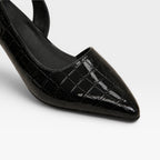 Women's Slingback Pointed-Toe Block Heel Pumps