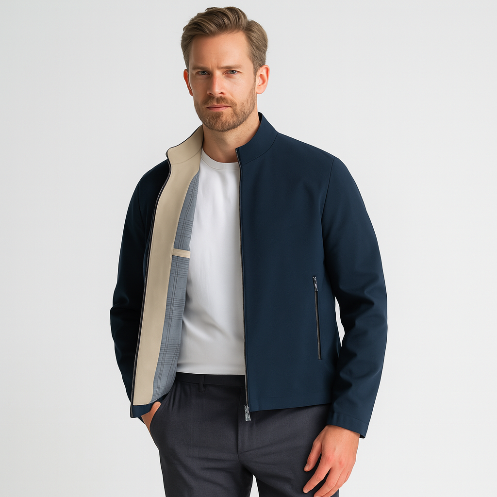 Lightweight Water-Resistant Windbreaker Bomber Jacket for Men