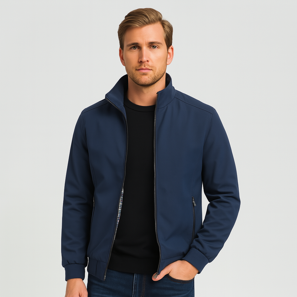 Slim Fit Water-Resistant Windproof Bomber Jacket for Men