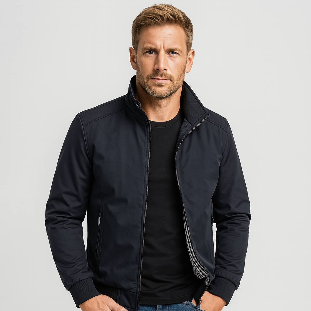 Slim Fit Water-Resistant Windproof Bomber Jacket for Men