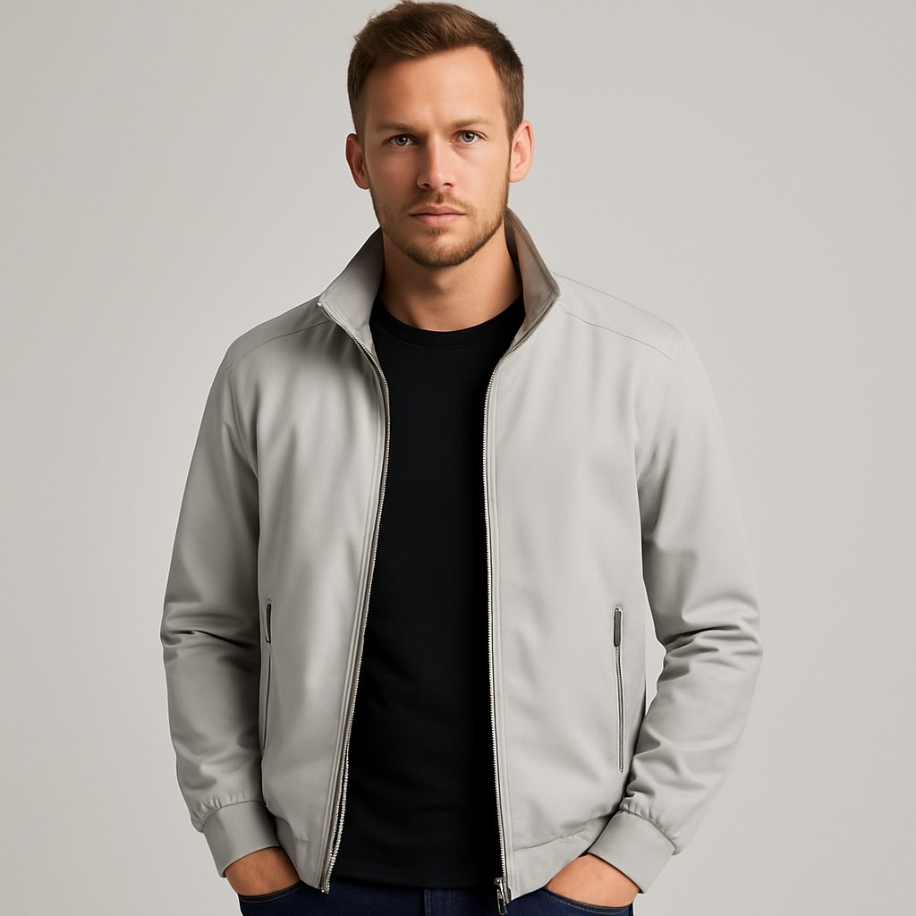 Slim Fit Water-Resistant Windproof Bomber Jacket for Men