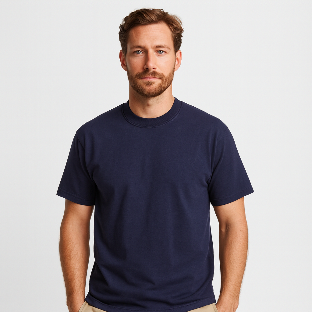 Slim Fit Crew Neck Cotton T-Shirt for Men