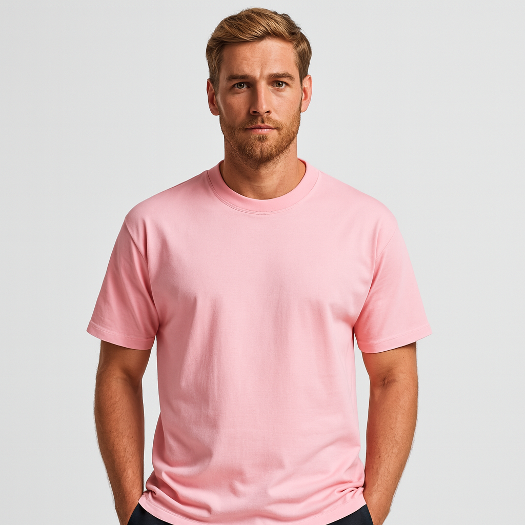 Slim Fit Crew Neck Cotton T-Shirt for Men