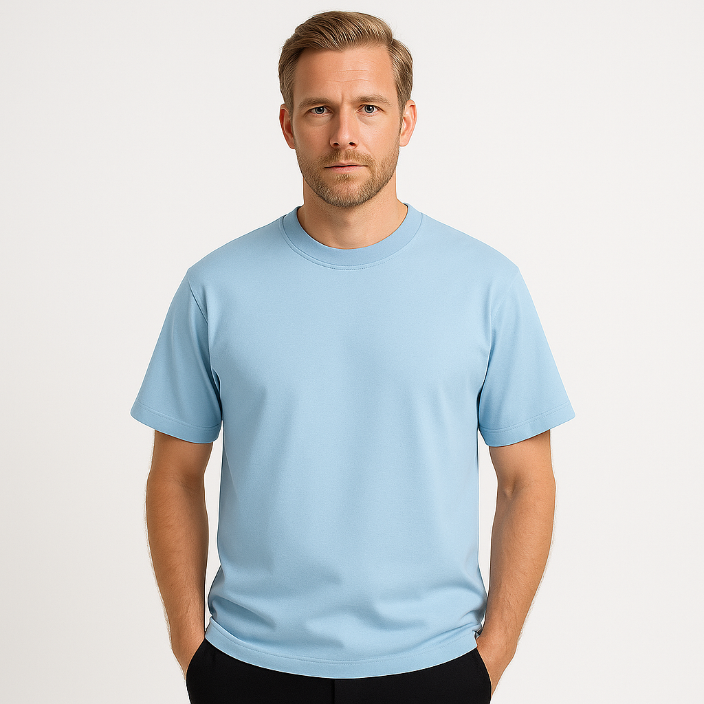 Slim Fit Crew Neck Cotton T-Shirt for Men
