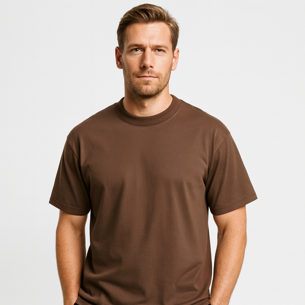 Slim Fit Crew Neck Cotton T-Shirt for Men