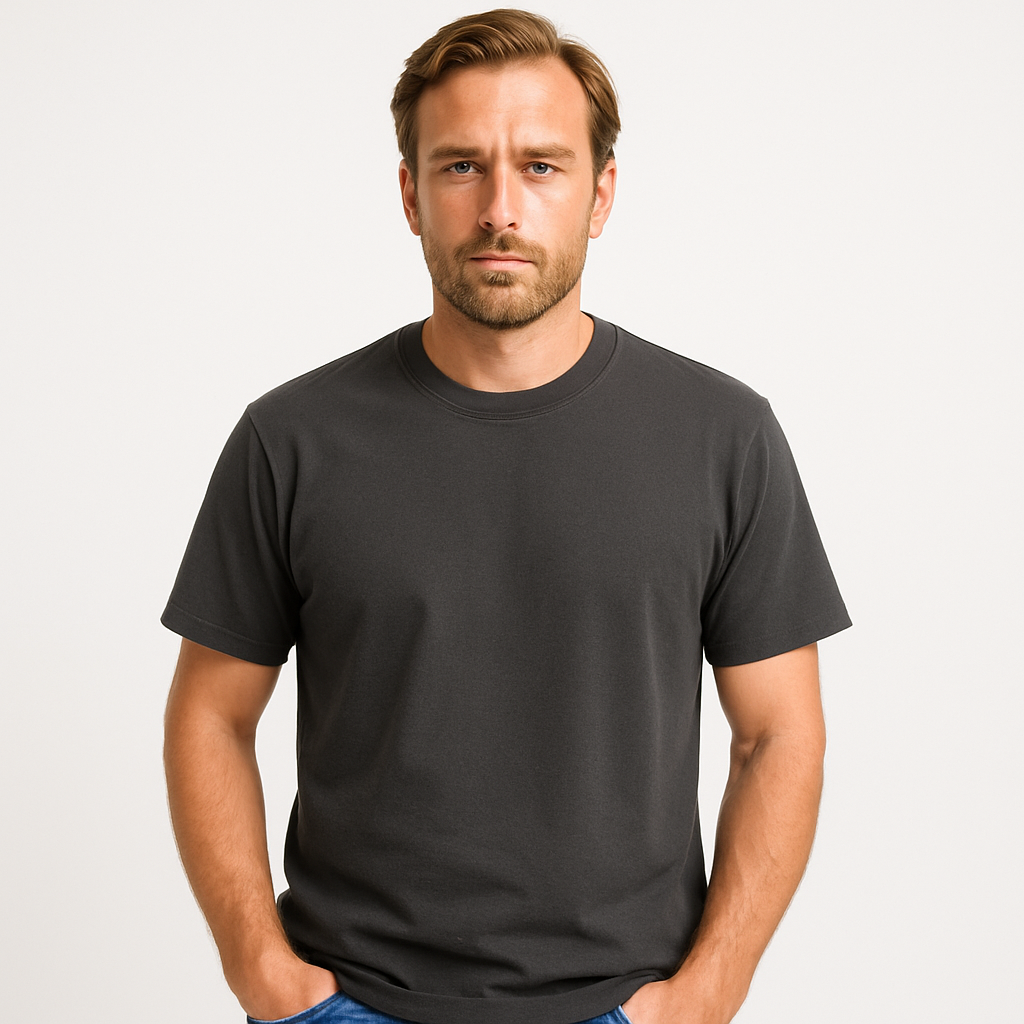 Slim Fit Crew Neck Cotton T-Shirt for Men