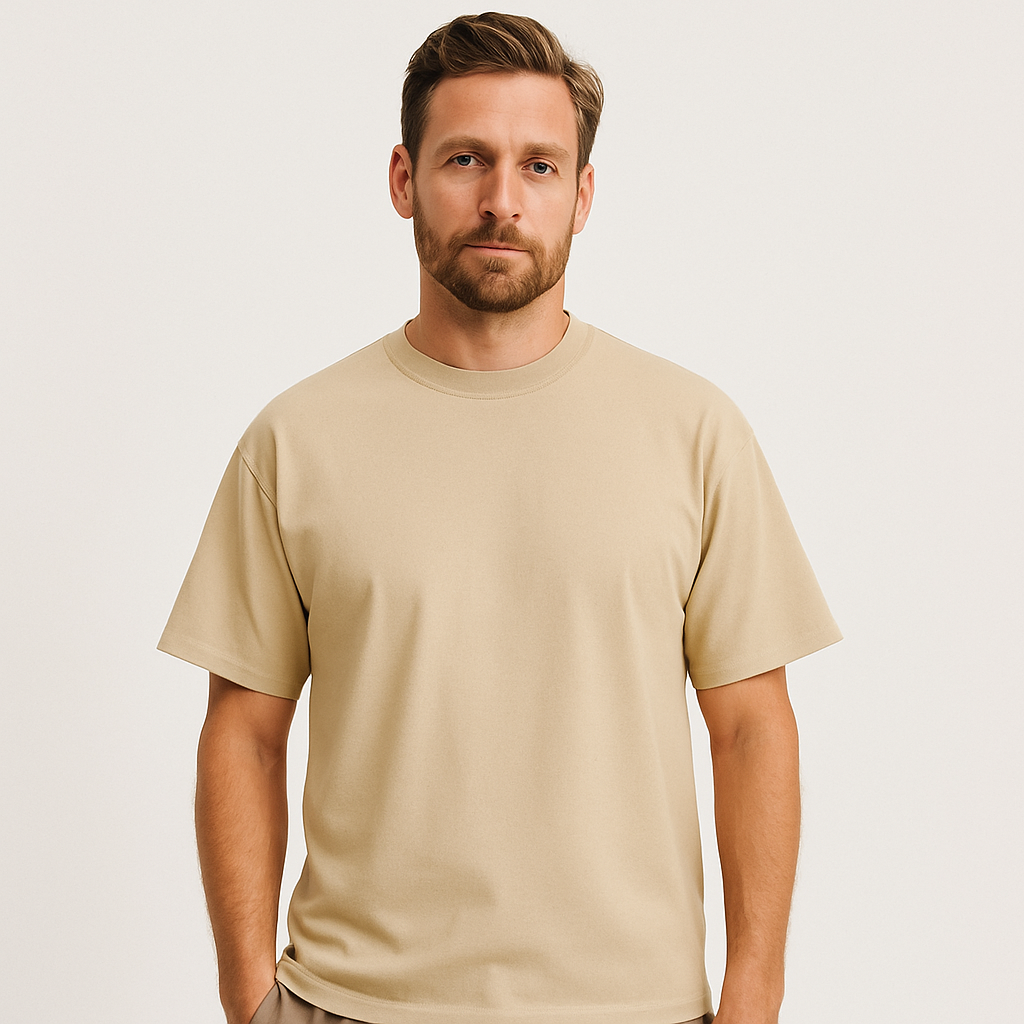 Slim Fit Crew Neck Cotton T-Shirt for Men