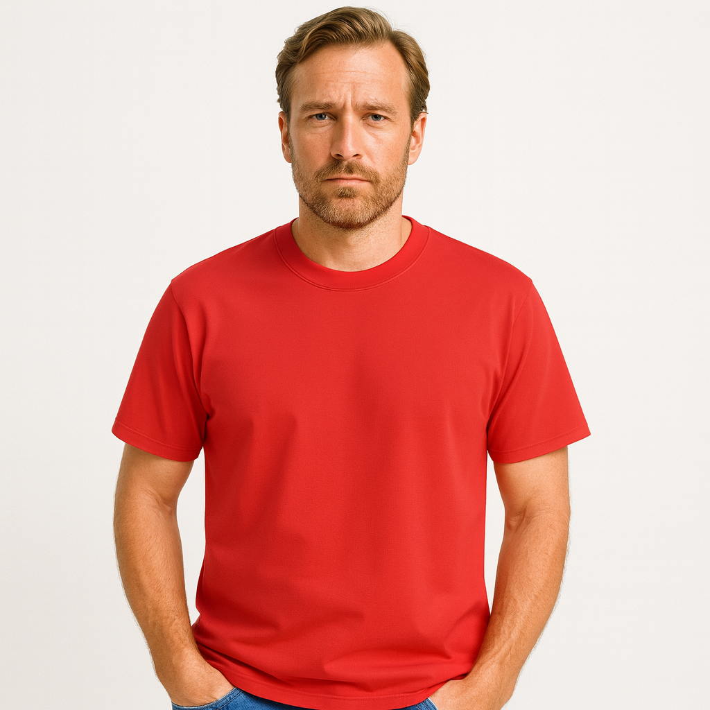 Slim Fit Crew Neck Cotton T-Shirt for Men