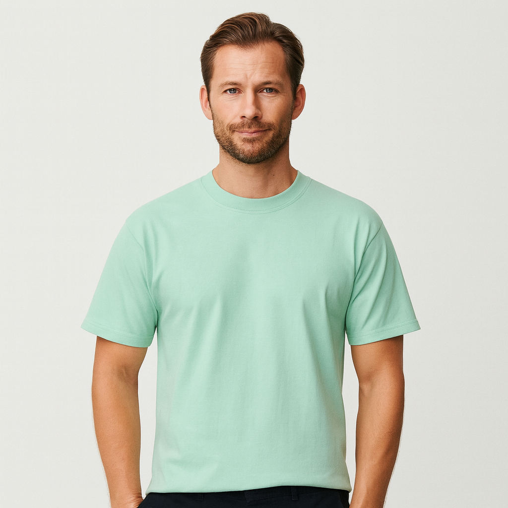 Slim Fit Crew Neck Cotton T-Shirt for Men