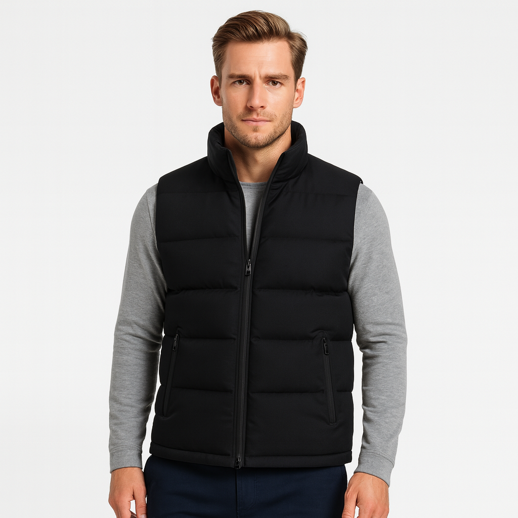 Padded Puffer Vest Regular Fit Zip-Up for Men