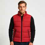 Padded Puffer Vest Regular Fit Zip-Up for Men