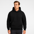 Fleece-Lined Cotton Hoodie Relaxed Fit for Men