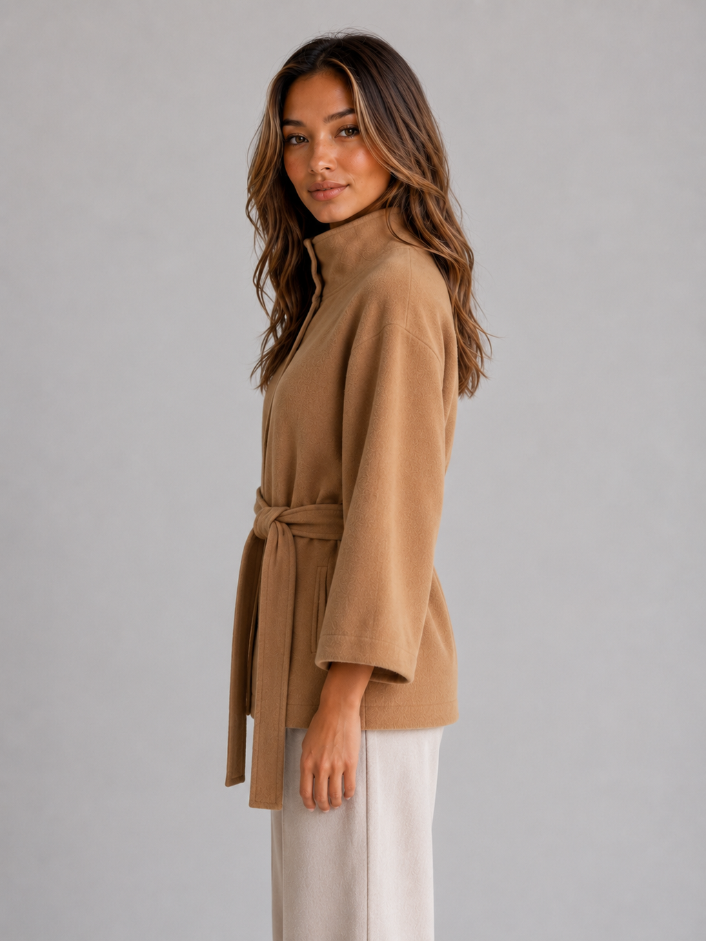 Women's Belted Cape Wrap Jacket