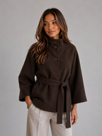 Women's Belted Cape Wrap Jacket