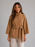 Women's Belted Cape Wrap Jacket