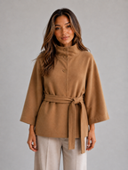 Women's Belted Cape Wrap Jacket