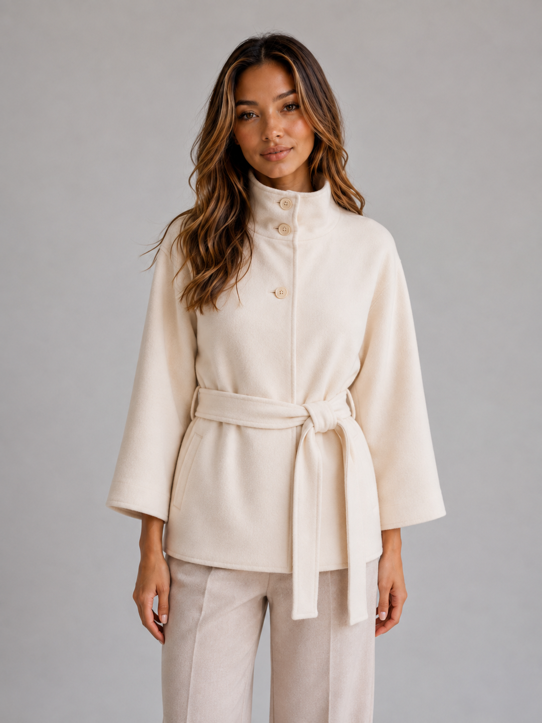 Women's Belted Cape Wrap Jacket