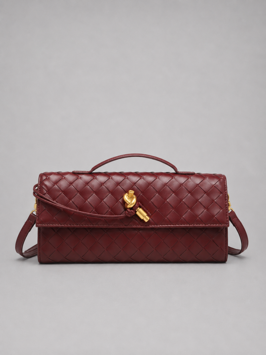 Women’s Woven Leather Look Clutch Bag – Timeless Elegant Design