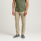 Chino Trousers Elastic Waist Regular Fit for Men