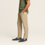 Chino Trousers Elastic Waist Regular Fit for Men