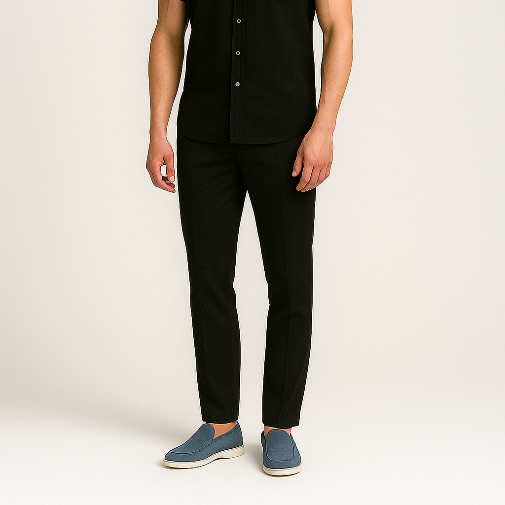 Chino Trousers Elastic Waist Regular Fit for Men