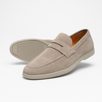 Slip-On Suede Loafers Leather Sole for Men