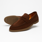 Slip-On Suede Loafers Leather Sole for Men