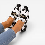 Women's Animal Print Metal Bit Loafers