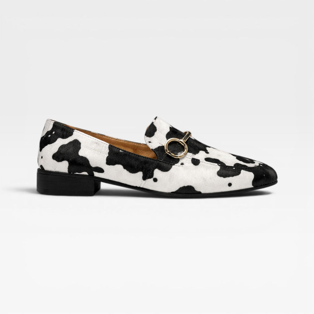 Women's Animal Print Metal Bit Loafers
