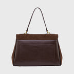 Women's Suede Shoulder Bag with Laptop Compartment