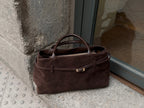 Women's Structured Suede Crossbody Bag